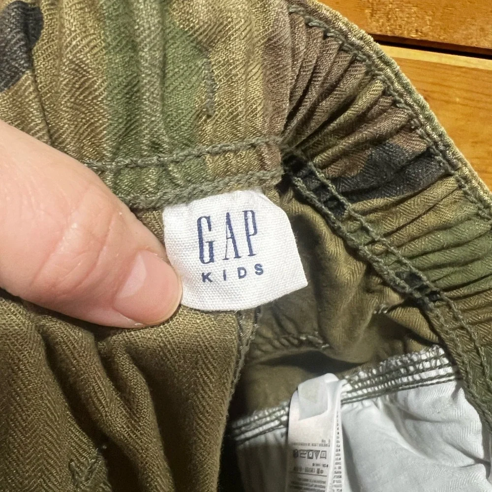 GAP Kids Camo Carpenter Pants Double Knee Size M (8) Adjustable Waist